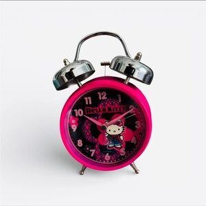 Vintage Sanrio 2005 Hello Kitty Pink Twin Bell Alarm Clock